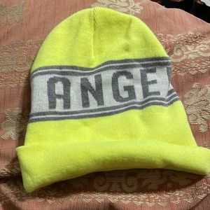Neon yellow “Los Angeles” beanie like new